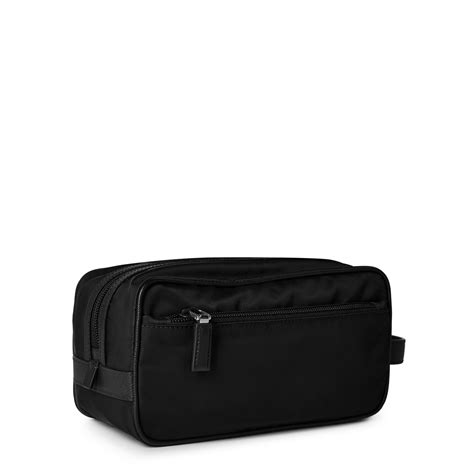 prada cosmetic bag black|Prada nylon pouch bag.